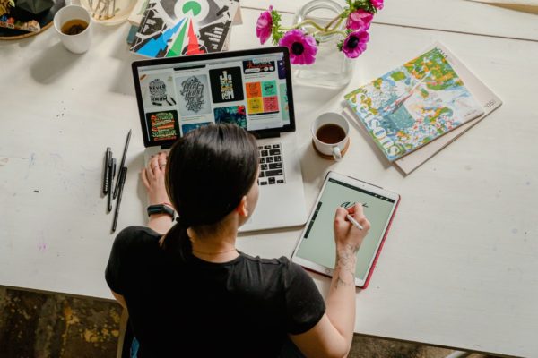 Woman design self employed small business owner